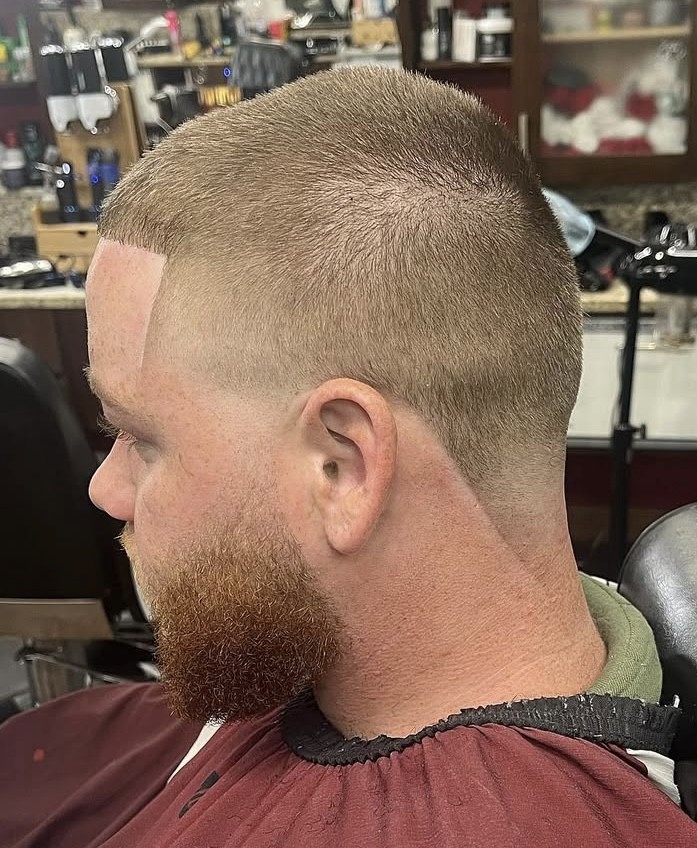 Todd Hautamaki's precision haircut style